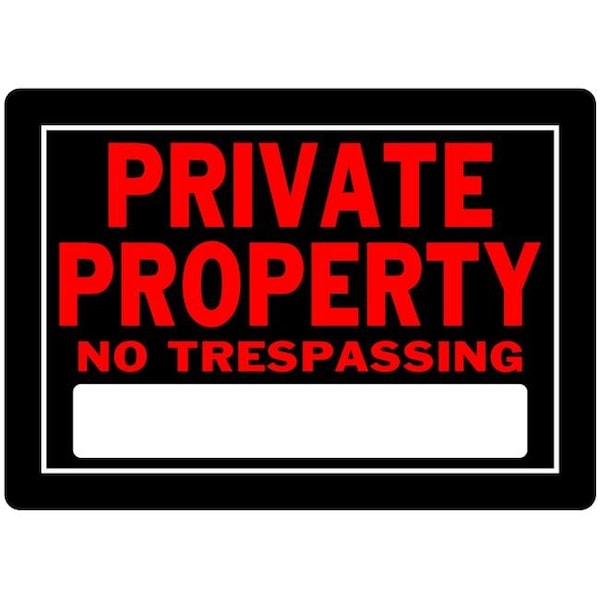 Hillman Hillman Group 842098 12 x 16 in. Black & Yellow Plastic No Hunting without Written Permission Sign - 6 Piece 840147 - main